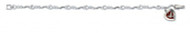 HEART CONFIRMATION BRACELET WITH CUBIC ZIRCONIA STONES & ENAMELED MEDAL BR416