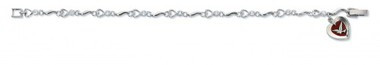 HEART CONFIRMATION BRACELET WITH CUBIC ZIRCONIA STONES & ENAMELED MEDAL BR416