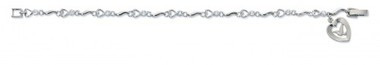 HEART CONFIRMATION BRACELET WITH CUBIC ZIRCONIA STONES BR417