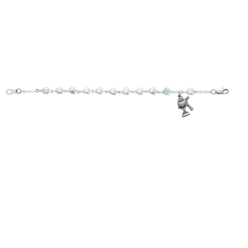 Sterling Silver Crystal Heart Bracelet