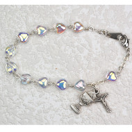 CRYSTAL AB HEART BRACELET BR72W