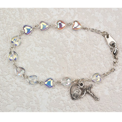 CRYSTAL AB HEART BRACELET BR72WM