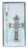 Pewter Children's Crib Cross & Rosary Set