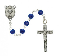FIRST COMMUNION BLUE ROSARY C75DB