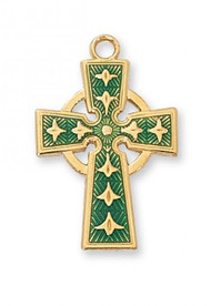 ENAMELED CELTIC CROSS J8083E