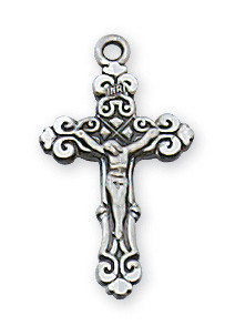 Filigree Inlay Crucifix Pendant