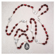 RED TEAR DROP IMPORTED ROSARY P143R