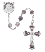 FROSTED AMETHYST ROSARY 7MM R250RF