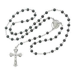 GENUINE HEMATITE ROSARY 6MM R279RF