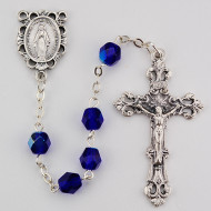 SEPTEMBER BIRTHSTONE IMPORTED ROSARY 6MM R391-BL/G