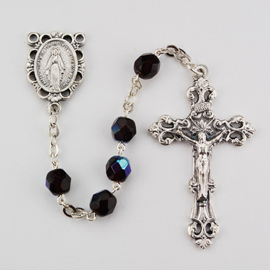 JANUARY BIRTHSTONE IMPORTED ROSARY 6MM R391-GA/G