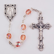 OCTOBER BIRTHSTONE IMPORTED ROSARY 6MM R391-RS/G