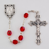 JULY BIRTHSTONE IMPORTED ROSARY 6MM R391-RU/G