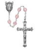 Pink Tin Cut Crystal Rosary