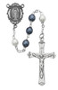Blue & White Pearl Rosary