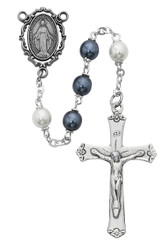 Blue & White Pearl Rosary