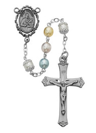 ST. GERARD MULTI PEARL ROSARY 7MM R420DF