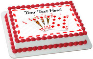 Playing Poker Cards II - Edible Cake Topper OR Cupcake Topper, Decor