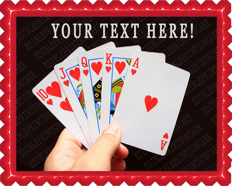 Playing Poker Cards Edible Cake Topper