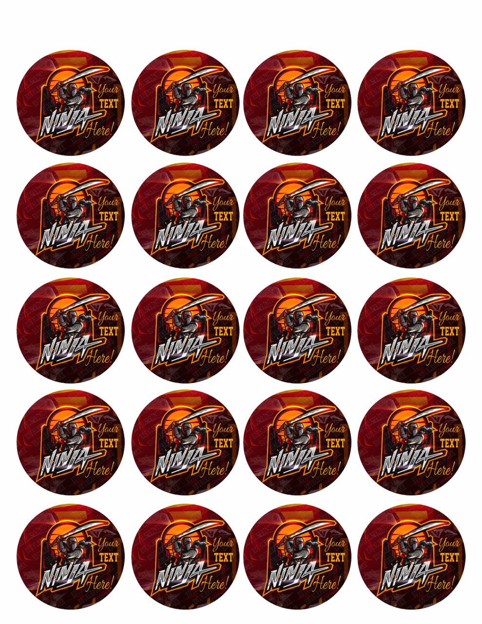 Ninja Edible Birthday Cake Topper ninja-edible-birthday-cake-topper