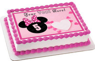 Pink Minnie Mouse Inspired - Edible Cake Topper OR Cupcake Topper, Decor