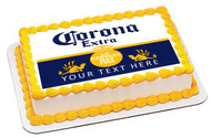 Corona Extra - Edible Cake Topper OR Cupcake Topper, Decor