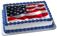 AMERICAN FLAG (Nr1) - Edible Cake Topper OR Cupcake Topper