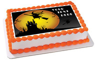 Halloween night - Edible Cake Topper OR Cupcake Topper, Decor
