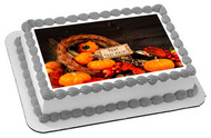 Thanksgiving IV - Edible Cake Topper OR Cupcake Topper, Decor