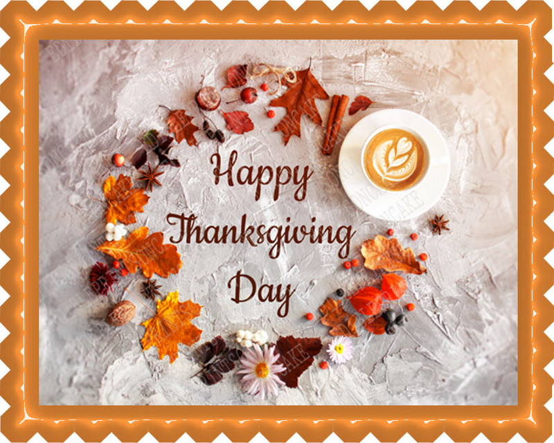 Thanksgiving Edible Cake Topper Thanksgiving Edible Cake Topper