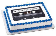 Audio Cassette - Edible Cake Topper OR Cupcake Topper, Decor