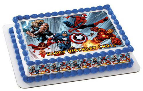 Avengers Edible Birthday Cake Topper