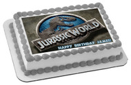 Jurassic World 1 Edible Birthday Cake Topper OR Cupcake Topper, Decor