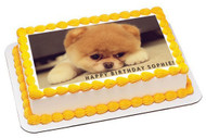 Puppy 1 Edible Birthday Cake Topper OR Cupcake Topper, Decor