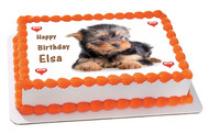 Puppy 2 Edible Birthday Cake Topper OR Cupcake Topper, Decor