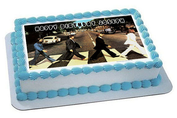 Beatles Abbey Road Edible Birthday Cake Topper