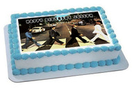 Beatles Abbey Road Edible Birthday Cake Topper OR Cupcake Topper, Decor