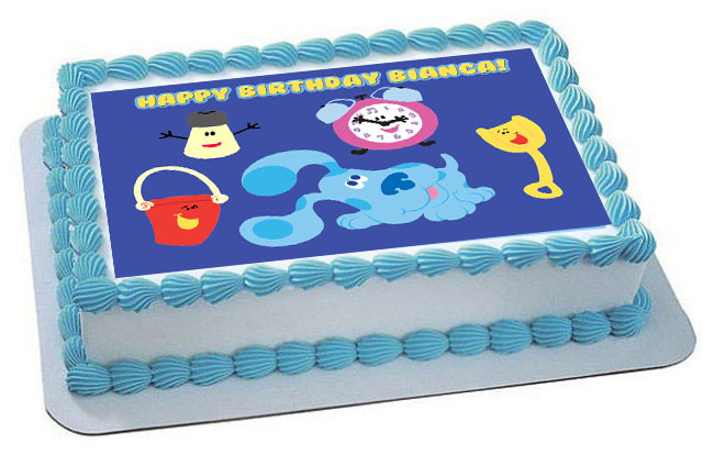 Blue S Clues Clock Edible Birthday Cake Topper