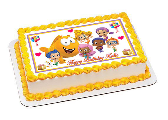 Bubble Guppies 3 Edible Birthday Cake Topper