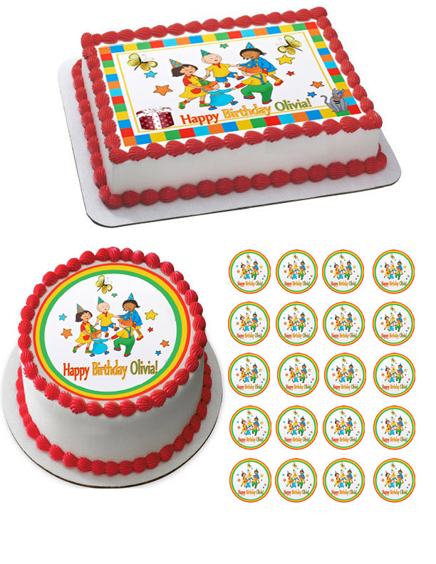 Caillou edible birthday cake image decoration frosting sheet-personalized free! 