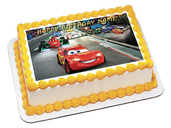 Cars 1 Edible Birthday Cake Topper