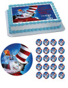 CAT IN THE HAT Edible Birthday Cake Topper