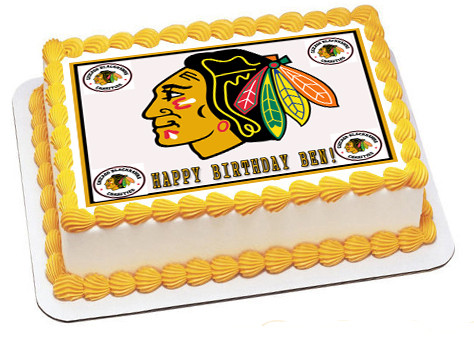 Chicago Blackhawks 1 Edible Birthday Cake Topper