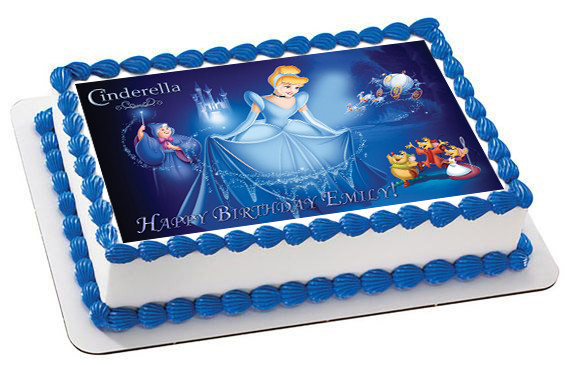 Cinderella 3 Edible Birthday Cake Topper