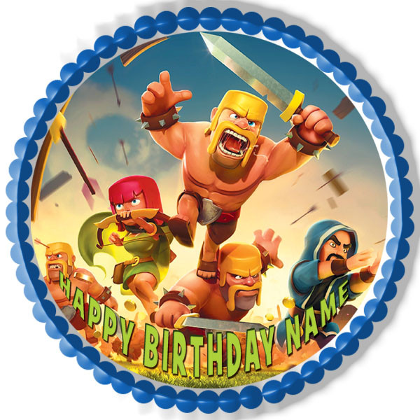 Clash Of Clans Edible Birthday Cake Topper