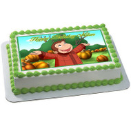 Curious Georg 1 Edible Birthday Cake Topper OR Cupcake Topper, Decor
