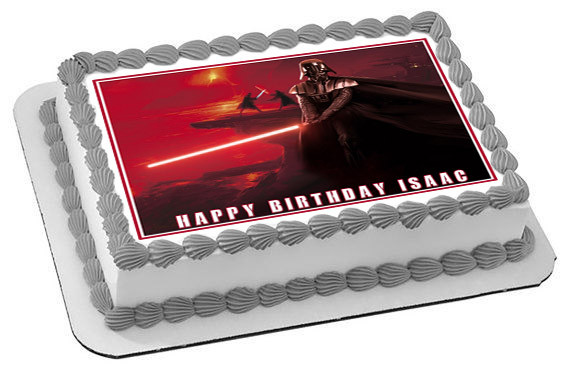 Darth Vader Edible Birthday Cake Topper