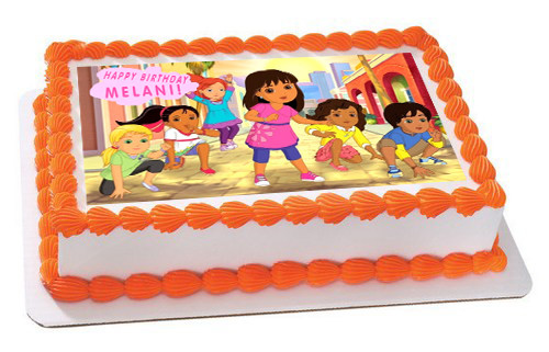 Dora And Friends 1 Edible Birthday Cake Topper
