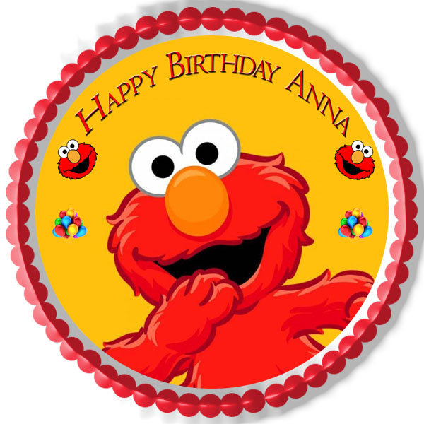 elmo-edible-birthday-cake-topper for Elmo Cupcake Toppers Printable Free Elmo Edible Birthday Cake Topper for Elmo Cupcake Toppers Printable Free