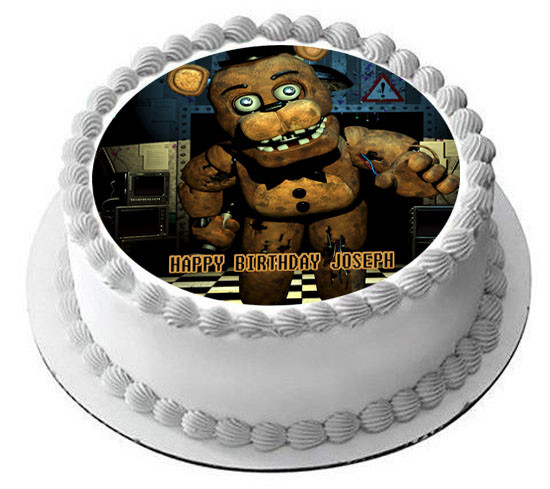 Five nights at Freddy's FNaF 3 party edible cake image topper